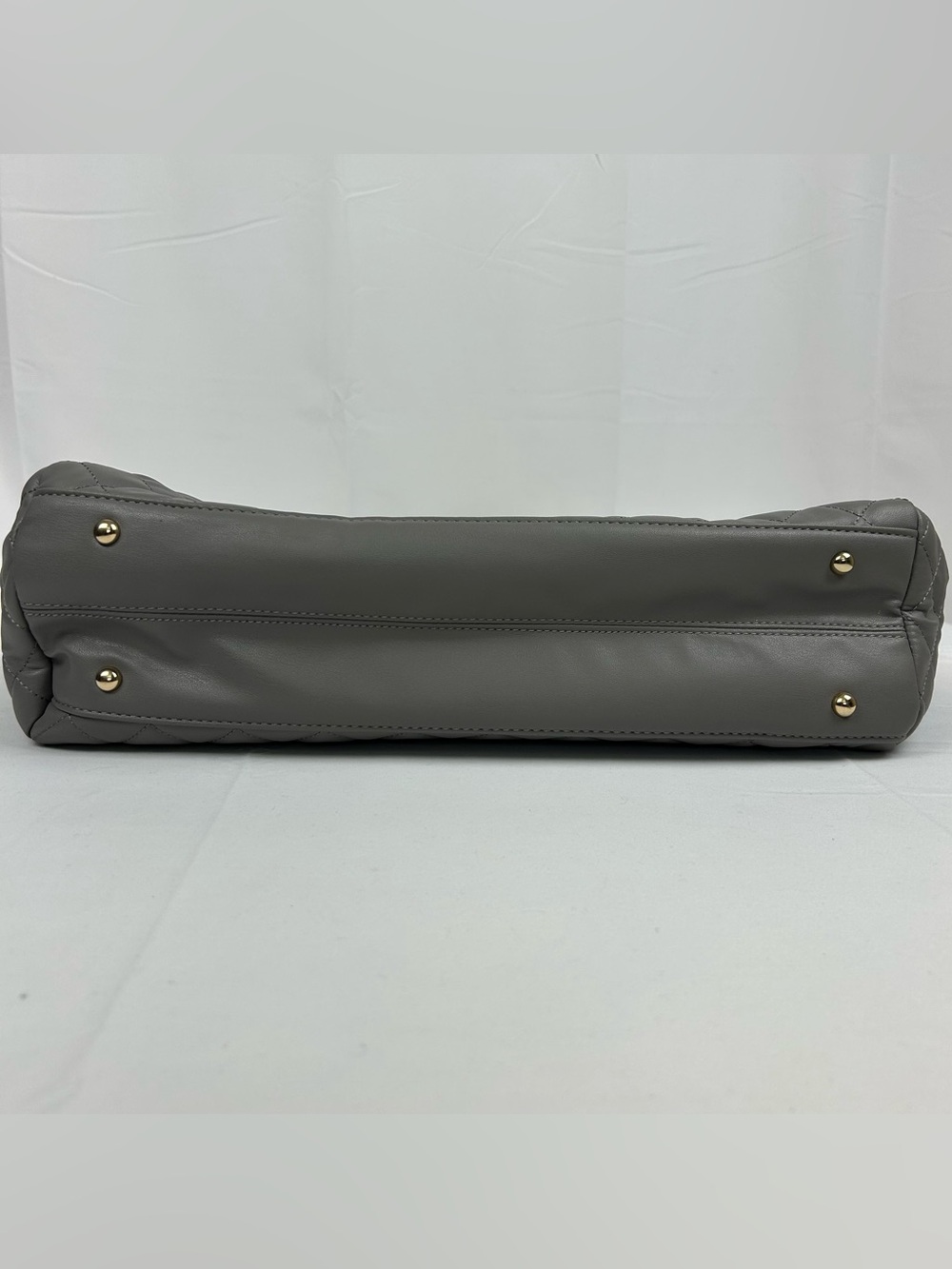 *NEW* Gilda Paris Large Quilted Tote Satchel Grey - Picture 6 of 15